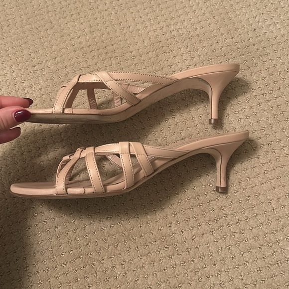 Manolo Blahnik Beige Solimaso Mules - Picture 7 of 11